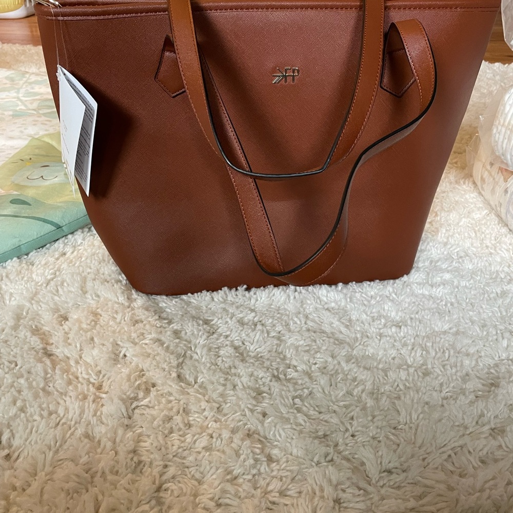 Freshly Picked NWT Brown Structured Leather Bag